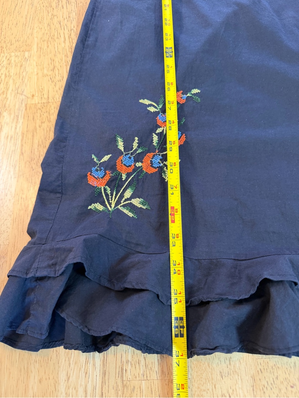 Vintage XOXO Slip Dress Cami-style Ruffle & Frill Hem Black SZ L Y2K/Whimsigoth - Picture 9 of 9